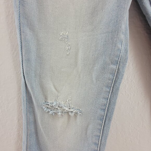 NEW Kancan Jeans Womens Size 7 Blue High Rise Ankle Distressed Light Wash NWT - Picture 6 of 14